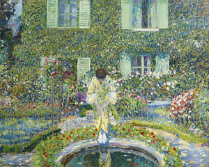 The Garden pool. Japonsime painting