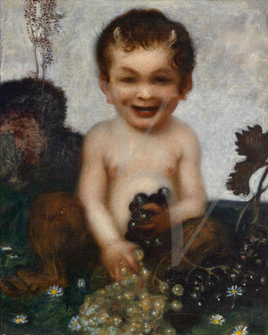 Young Faun by Franz von Stuck. Mythological painting