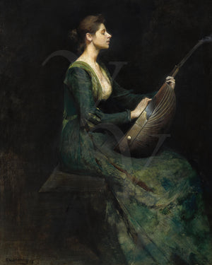 Lady with a Lute by Thomas Wilmer Dewing