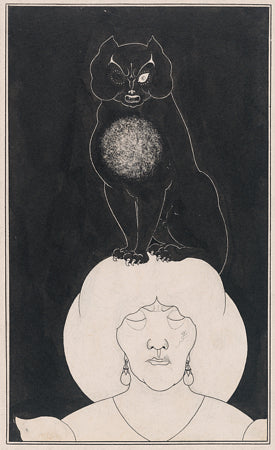 The Black Cat by Aubrey Beardsley, from Edgar Allan Poe