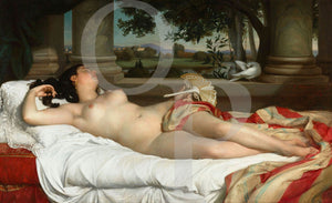 Romaine Endormie by Felix Auguste Clément. Roman woman sleeping painting