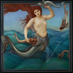 Sea Siren by Edward Burne-Jones. Mermaid painting. Fine art print 