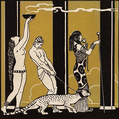 Le Cantique des Cantiques. Exotic Art Deco illustration by Georges Barbier. Fine art print