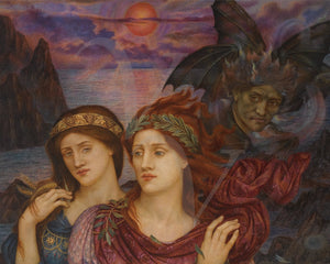 The Vision Evelyn de Morgan. Pre-Raphaelite painting. Fine art print