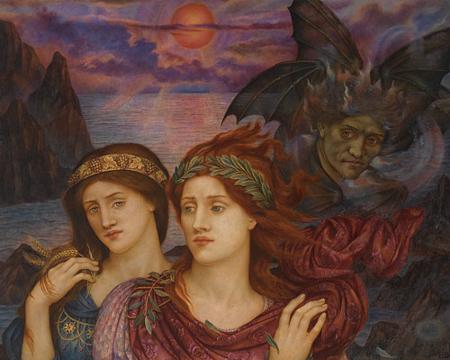 The Vision Evelyn de Morgan. Pre-Raphaelite painting. Fine art print