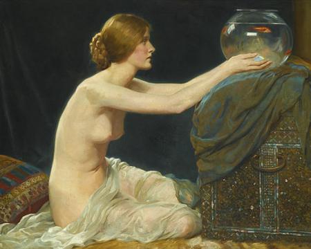 The Goldfish Bowl painting. Fine art print