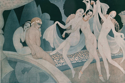 Dancing Nymphs and Pan by Gerda Wegener. Fine art print