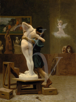 Pygmalion and Galatea Painting by Jean-Leon Gerome. Fine Art Print