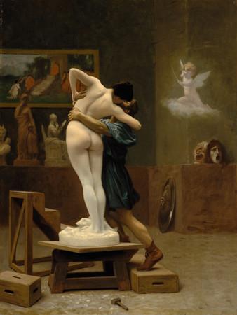 Pygmalion and Galatea Painting by Jean-Leon Gerome. Fine Art Print