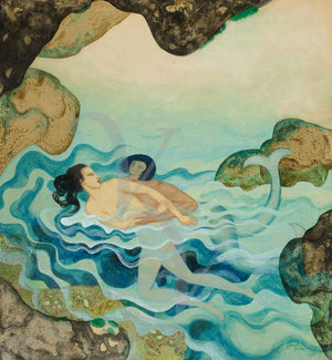 Glaucus and Scylla . Mythology. Mermaid. Fine art print