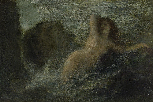 Ondine. Sea Siren painting by Henri Fantin-Latour. Fine art print 