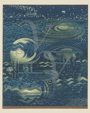 Cosmic Ocean. Celestial Sea. Mystical Seascape. Fine Art Print