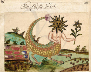 Alchemy Illustration from the Clavis Artis by Zoroaster . Alchemical painting. 