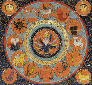 Turkish zodiac. Astrological painting from an Ottoman manuscript 