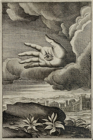Mystical hand with an eye