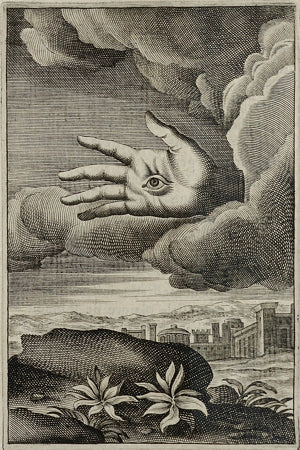 Mystical hand with an eye