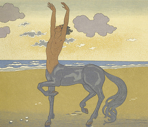 Cantaur by the Sea illustration by Georges Barbier. Fine art print 