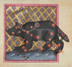 Ursa Major constellation, the Great Bear. Medieval illustration.