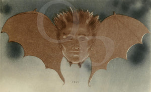 Devil Bat. Vintage illlustration. Satan 