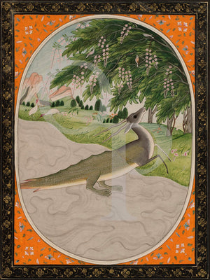 Indian painting depicting the astrological sign of Capricorn