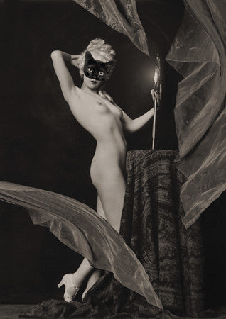 Cat Woman. Antique nude. Fine Art Print