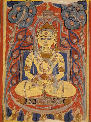 Indian painting from a sacred Jain text, the Kalpasūtra. Jainism. Fine art print
