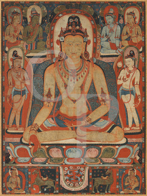 The Jina Buddha Ratnasambhava. Tibetan painting