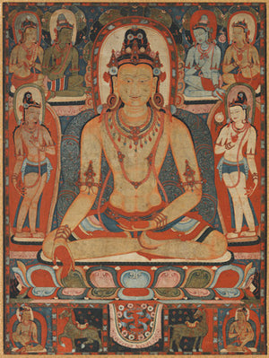 The Jina Buddha Ratnasambhava. Tibetan painting