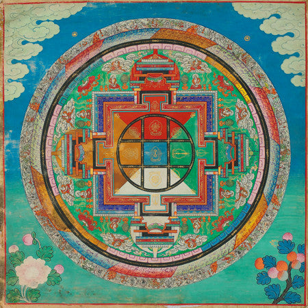 Tibetan mandala painting