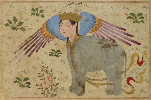 Persian elepant angel painting. 
