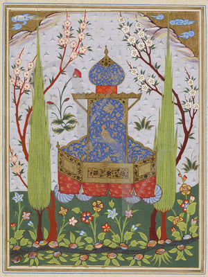Persian mobile shrine. Painting from The Wonders of Creation by Zakariya al-Qazwīnī