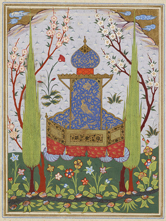 Persian mobile shrine. Painting from The Wonders of Creation by Zakariya al-Qazwīnī