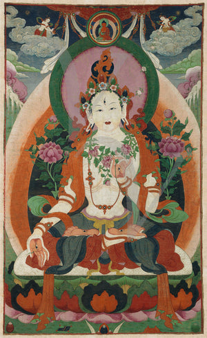 Sitatara (The White Tara). Tibetan Buddhist Goddess painting