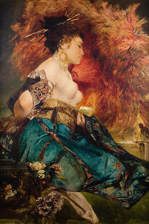 Die Japanerin by Hans Makart. Japonisme painting