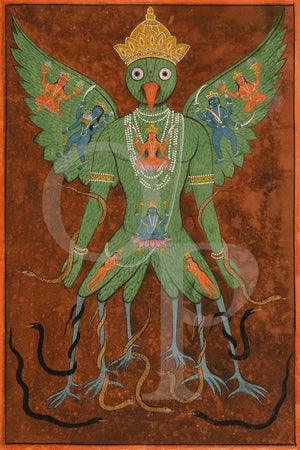 Garuda. Indian Tantric Painting. Fine Art Print  