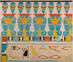 Hathor-Head Frieze. Ancient Egyptian fine art print