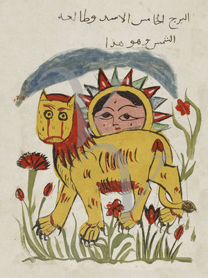 Leo and the Sun. Persian astrology fine art print