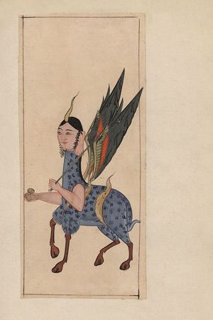 Painting of a Buraq from an antique Persian / Turkish manuscript 