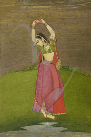 Indian woman dancing painting. Fine Art Print