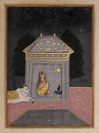 Indian Ragamala woman painting. Fine art print 