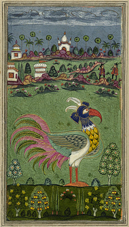 Indian (Deccan) painting of a Mythological bird, Fine Art Print