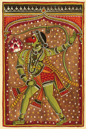 Hanuman painting. Hindu God. Fine Art Print