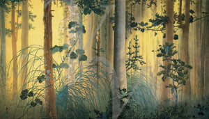 Japanese forest painting. Fine art print