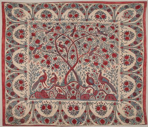 Peacock Garden Indian Textile Design. Fine art print