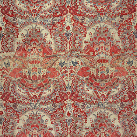 Antique Indian Floral Textile Design. Fine Art Print 