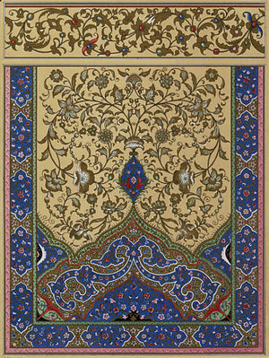 Persian antique decorative floral design. Fine art print