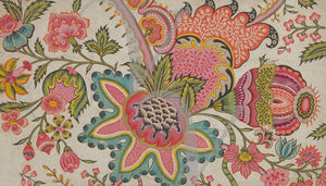 Indian antique floral textile design. Fine art print