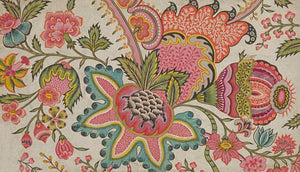 Indian floral textile design. Fine art print