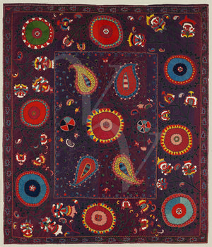 Suzani textile design from Uzbekistan. Fine art print