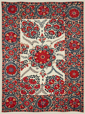 Floral Textile Design, Uzbekistan. Fine Art Print 
